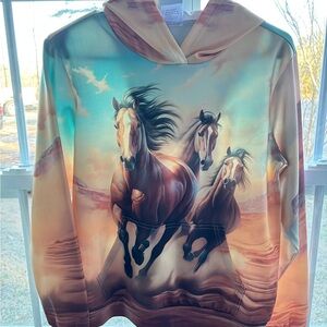 Wild Horse Print Hoodie